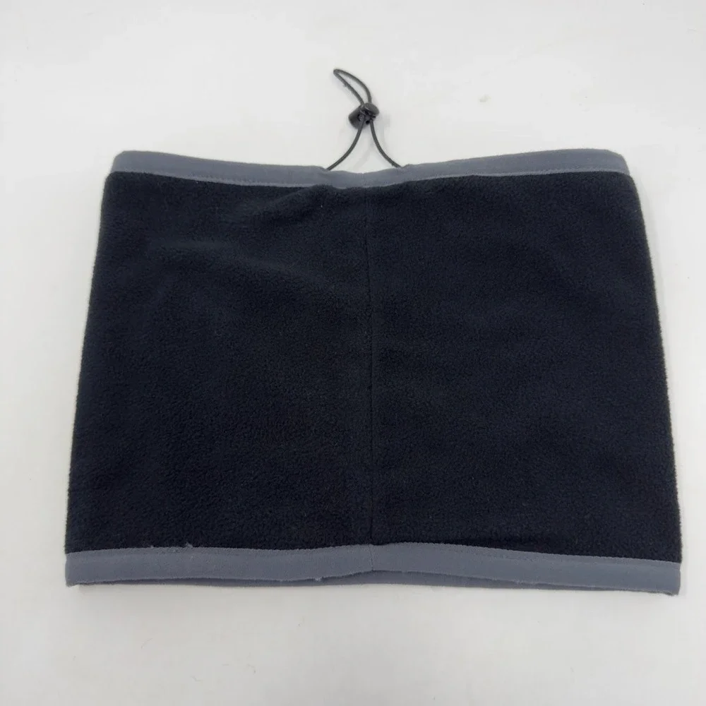 Nike Reversible Fleece Neck Warmer Gaiter Black Grey Waffle Grid Adjustable‎